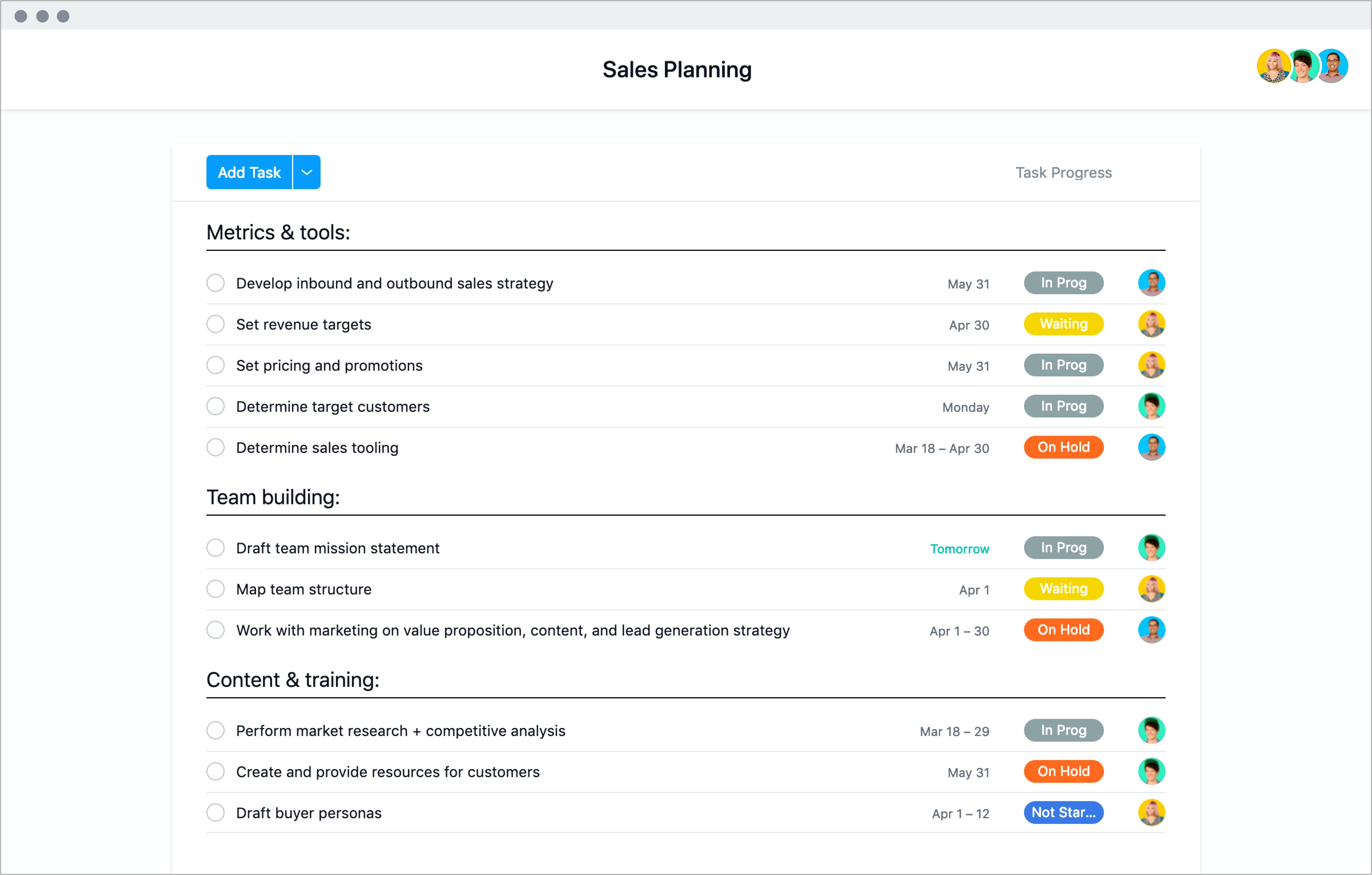 Year At A Glance Planning Template