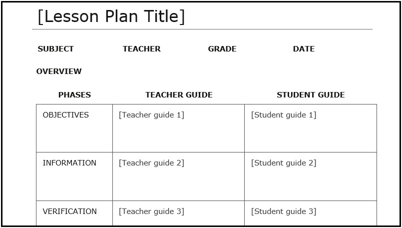 Year Long Plan Template For Teachers