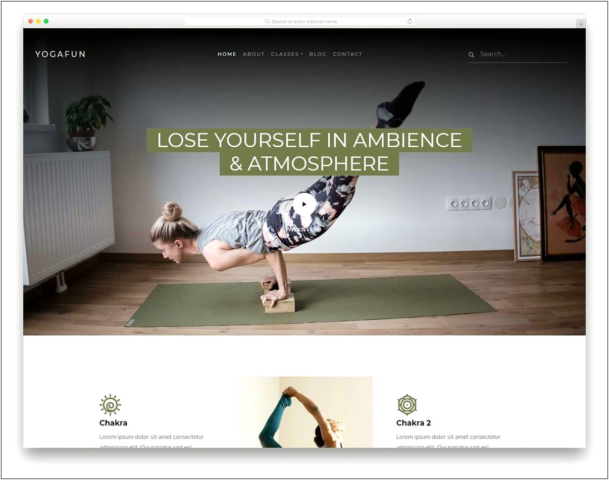 Yoga Studio Astra Template Free Download